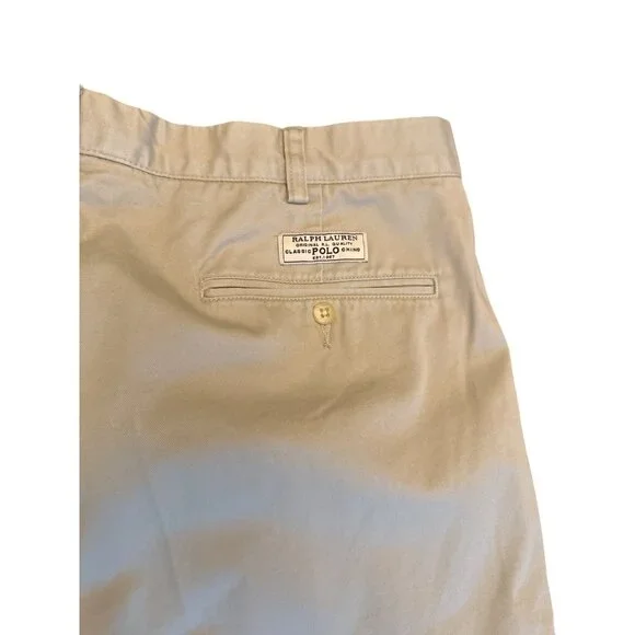 Polo Ralph Lauren Mens Classic Fit Andrew Pant 38T-36 Big & Tall 100% Cotton Bei